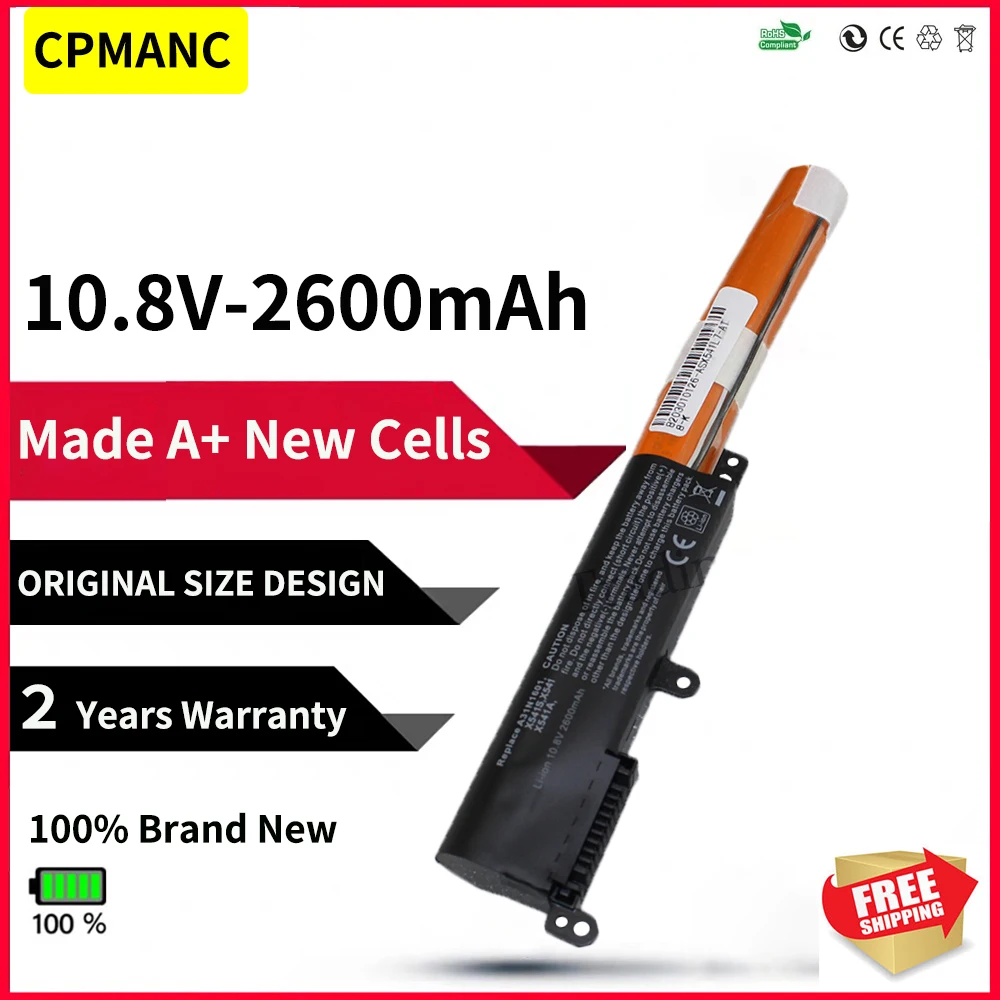 Аккумулятор A31N1601 10,8 В 2600 мА · ч для Asus R541UA R541UV R541UJ F541UA X541U X541S X541SA X541UA X541UV A31LP4Q 0B110-00440000