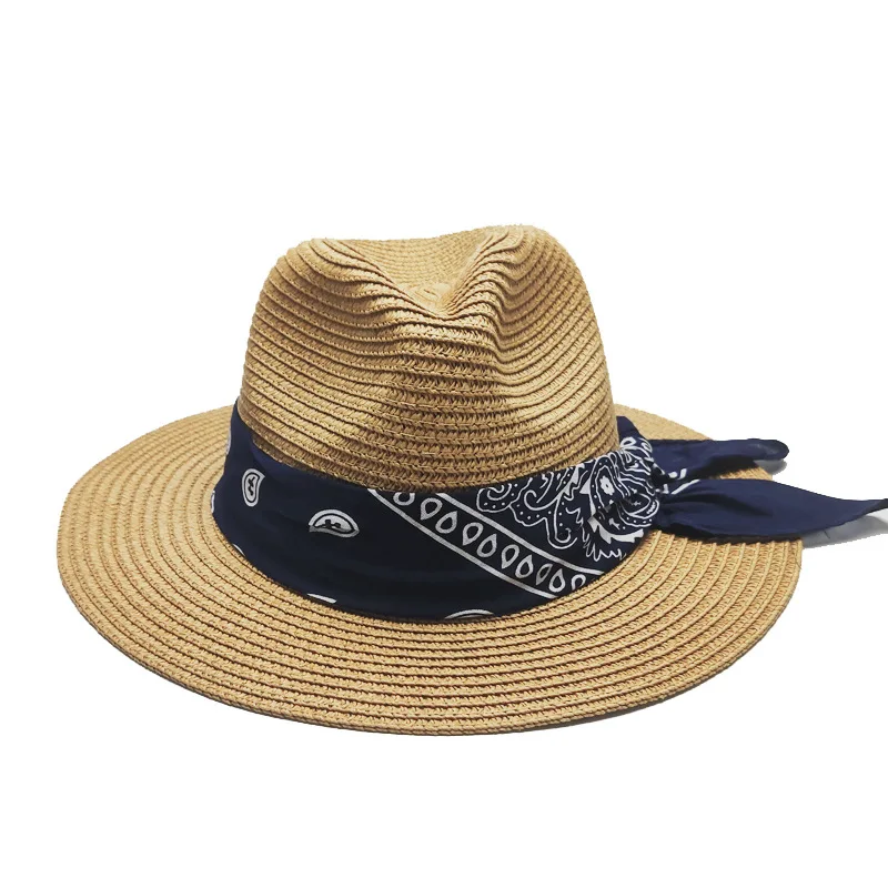 Соломенная шляпа с бантом для мужчин универсальная солнцезащитная