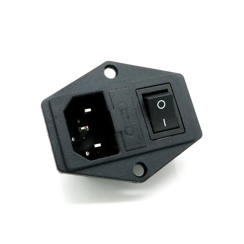 С предохранителем 10А! Красный зеленый черный кулисный выключатель с плавким C14