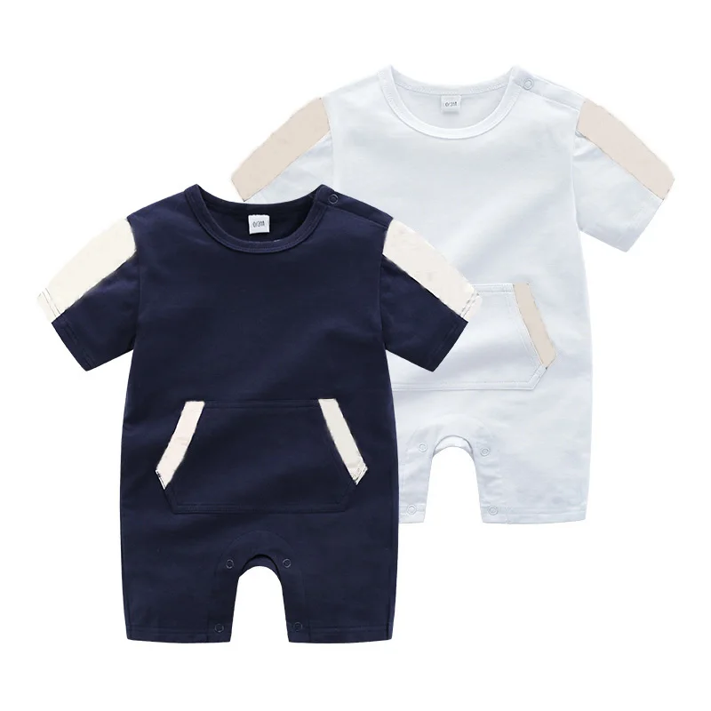 Для маленьких девочек одежда Детские комбенизоны короткий рукав для