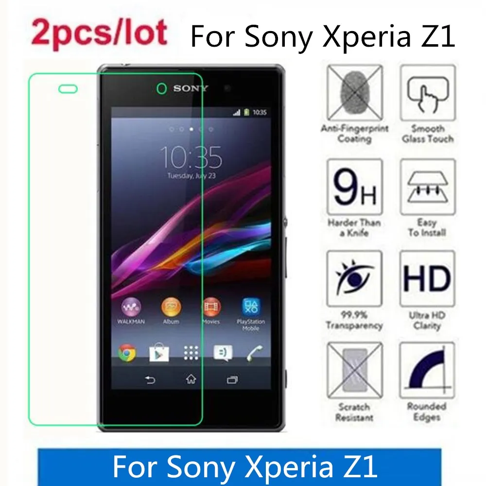 Закаленное стекло для sony Xperia Z1 2.5D Премиум Защитная пленка экрана L39h C6903