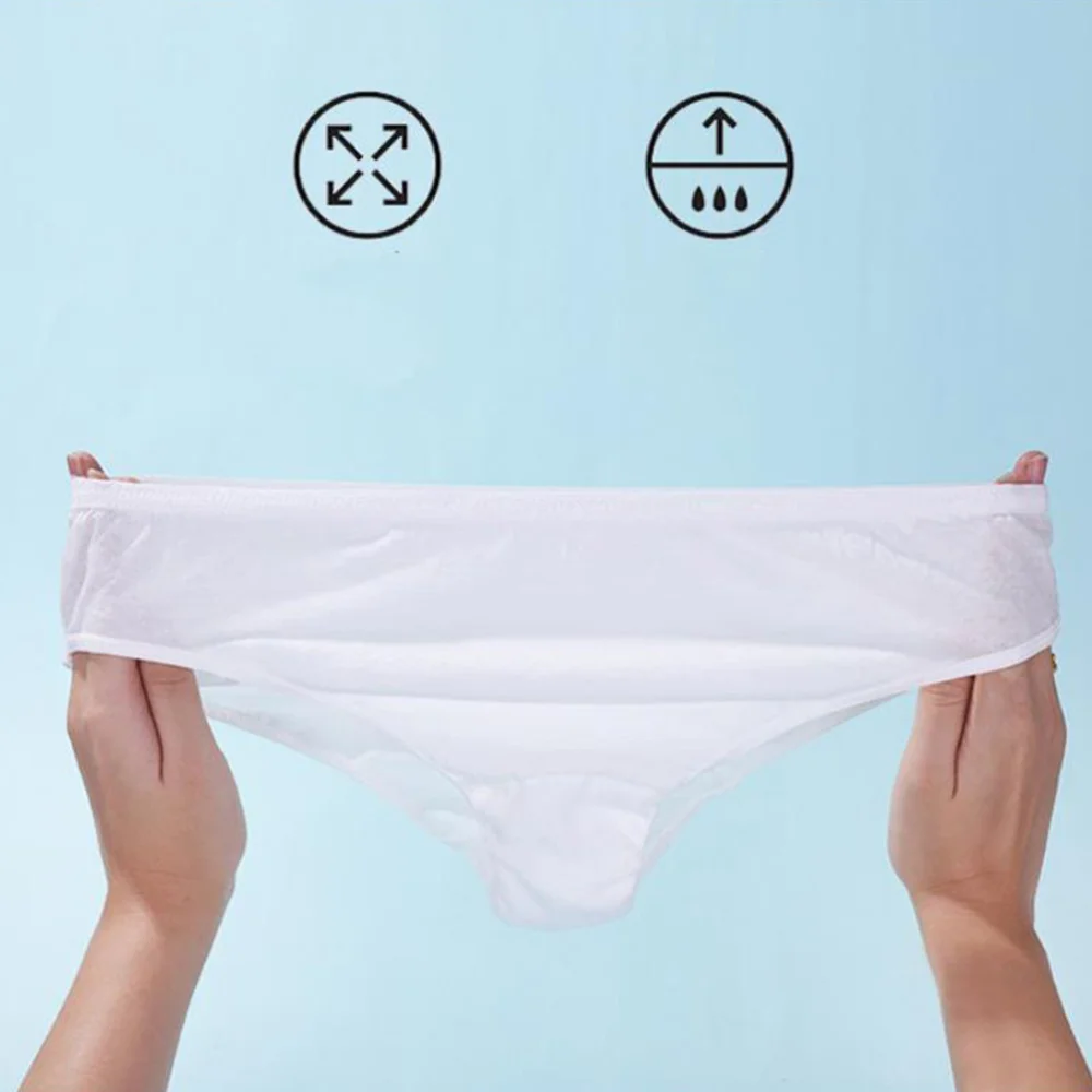 

4pcs of One Set Breathable Underpants Disposable Knickers Soft Cotton Briefs Pregnant Briefs for Home Travel (Size XL)