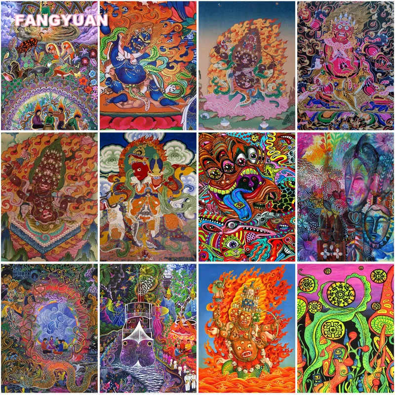 

5D Diy Diamond Painting Modern Abstract Firing Figures Paintings Diamond Mosaic Art Full Diamond Embroidery Needlework Stitch