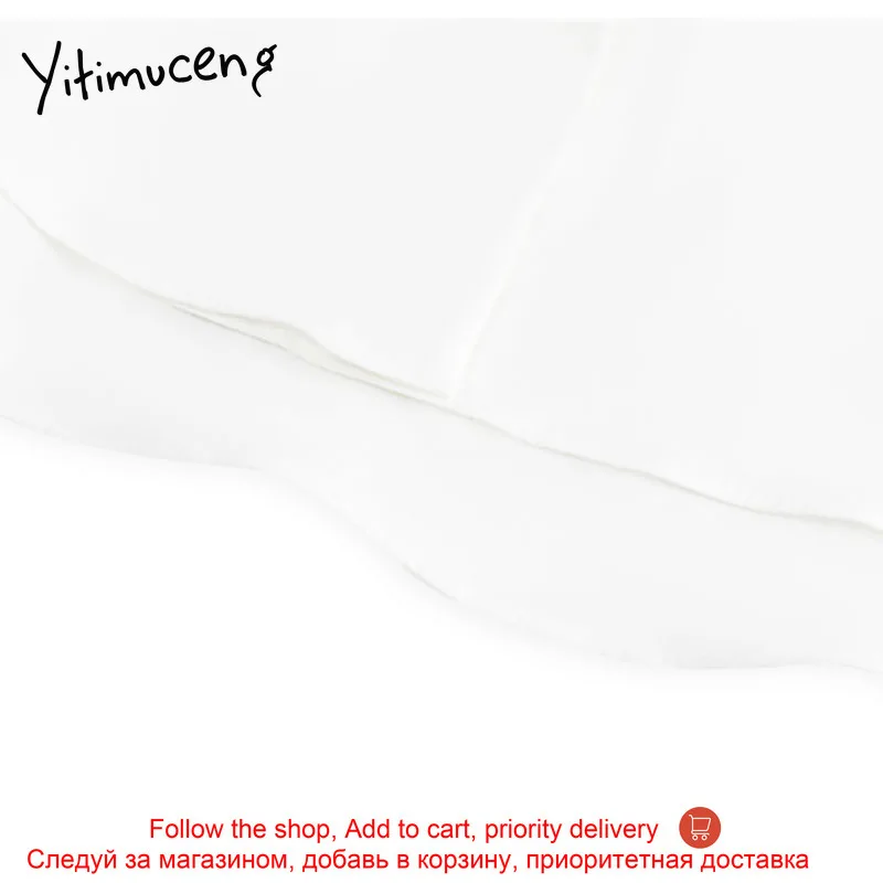 

Yitimuceng Sequins Patchwork Dresses for Women Mini White Spring 2021 Loose O-Neck Long Sleeve High Waist Clothing Sweet New