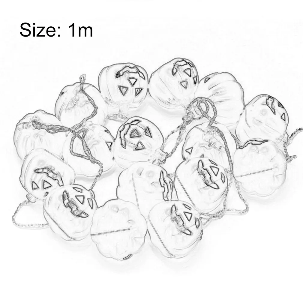 

Jack-o-lanterns Pumpkin Battery Operated For Halloween Party Christmas Decoration Waterproof LED String Lights Flashlight