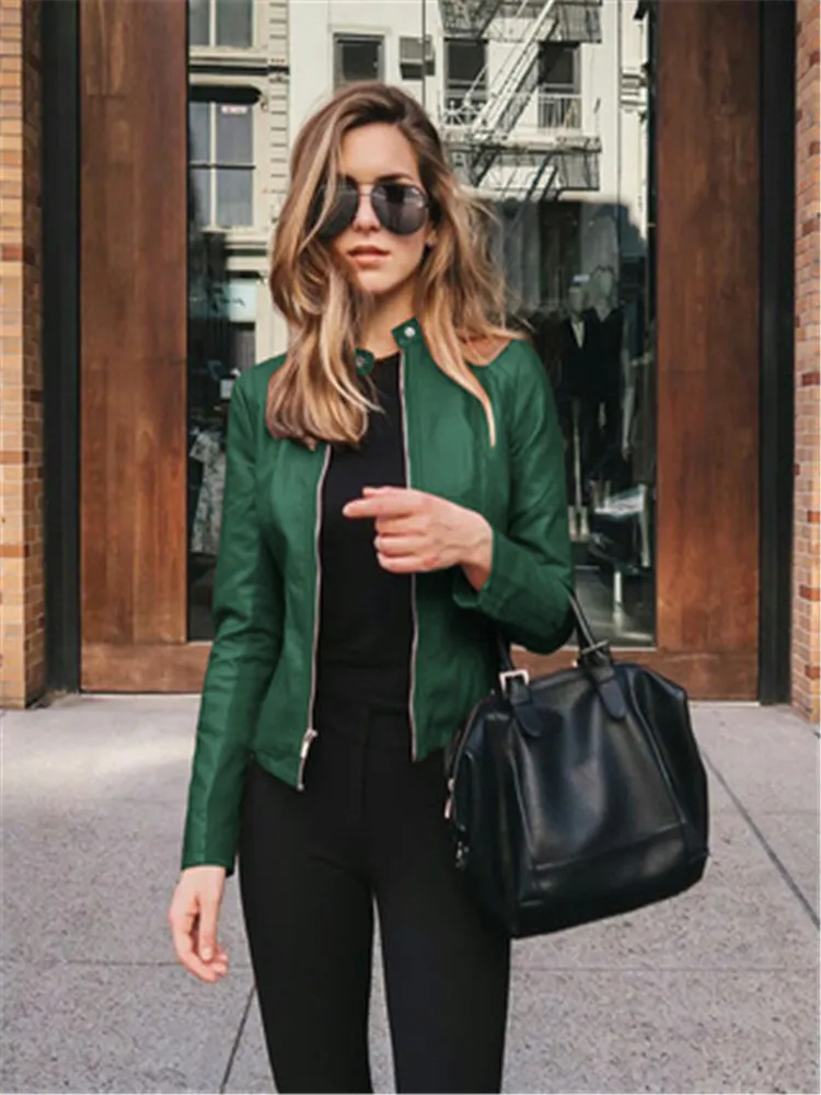 Black Women Jacket Women Leather Jacket Autumn Coat 2020 Streetwear Y2k Esthetic Gothic Vintage 90s Outfits