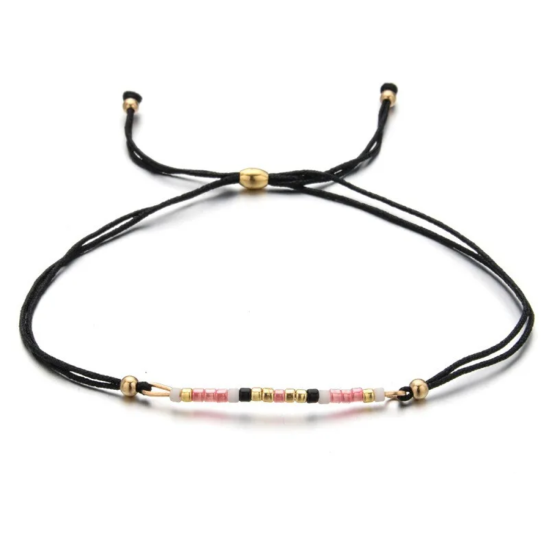 

Bohemia Hand Rope Braid Charm Bead Bracelets Knotted Friendship Bracelet Colorful Beads Women Jewer Handmade Fashion