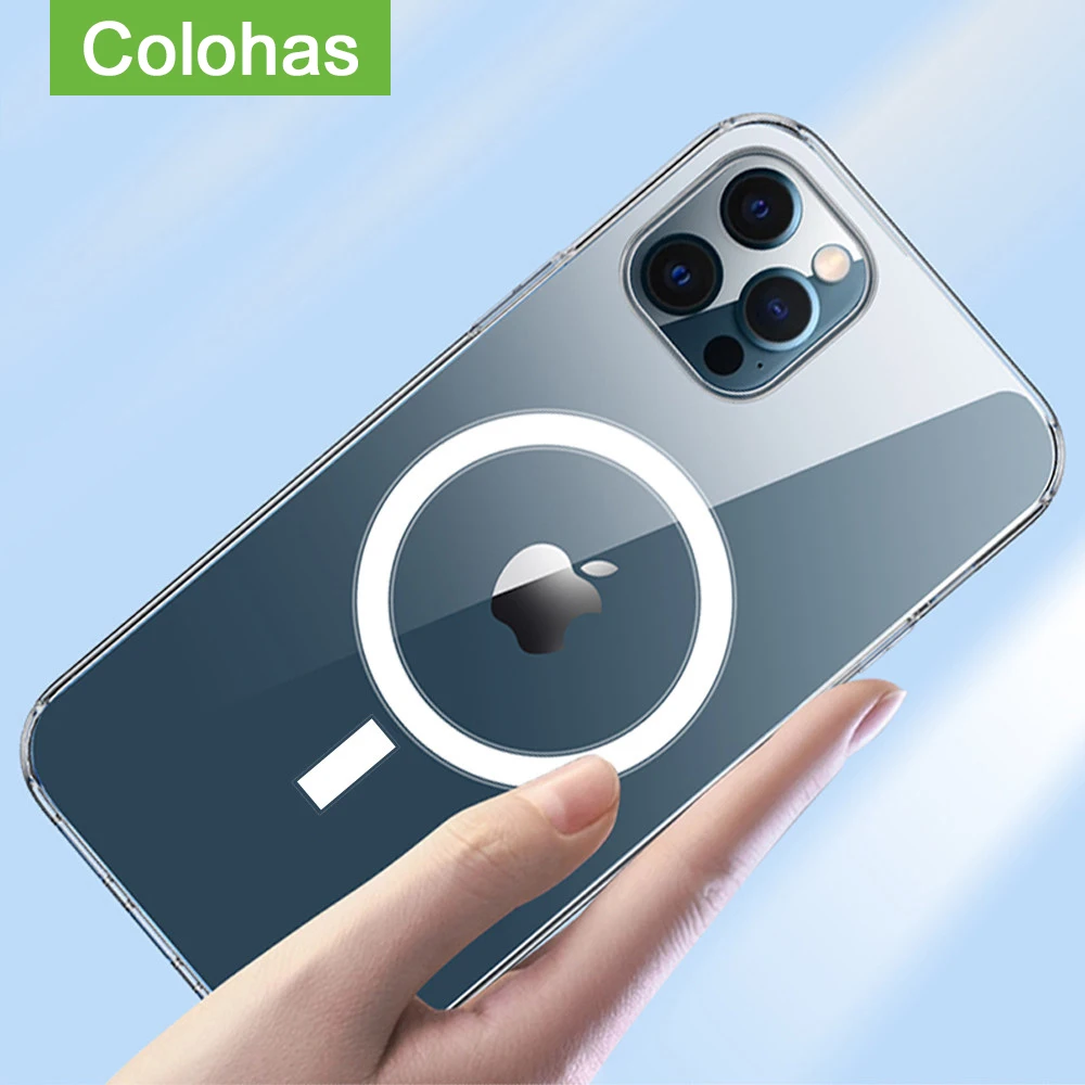 

Оригинальный магнитный беспроводной зарядный чехол для iPhone 13 12 Pro Max Мини силиконовый прозрачный Магнитный чехол для iPhone 11 X XS MAX