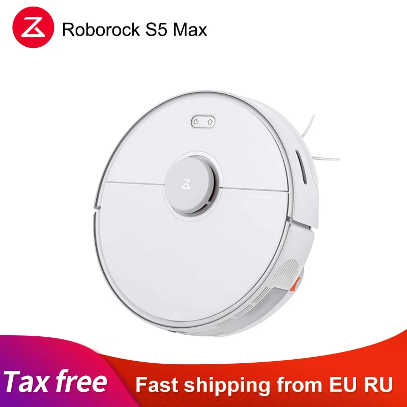 Робот пылесос Roborock S5 Max автоматический умный с функцией сухой уборки и