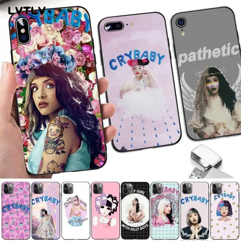 

Melanie Martinez Cry baby Novelty Silicone Black Phone Case for iPhone 13 8 7 6 6S Plus X 5 5S SE 2020 XR 11 pro XS MAX