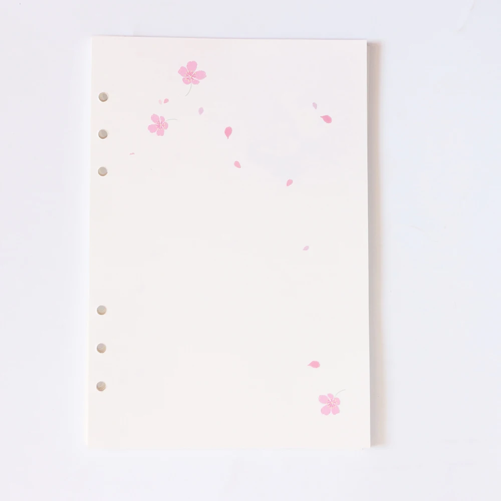 blank Domikee cute 6 отверстий заправка внутренний бумажный сердечник для спирального Биндера планировщик записные книжки: список, еженедельный ежемесячный планировщик, линия, сетка A5A6 - Цвет: blank