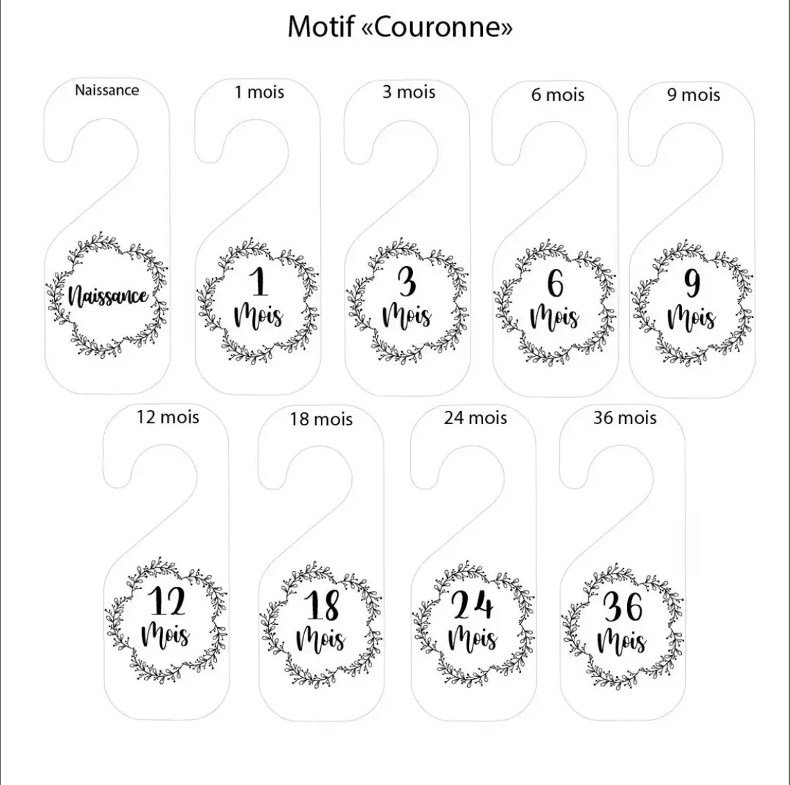 Separadores de armario de beb&eacute; franc&eacute;s, 9 Uds.-1