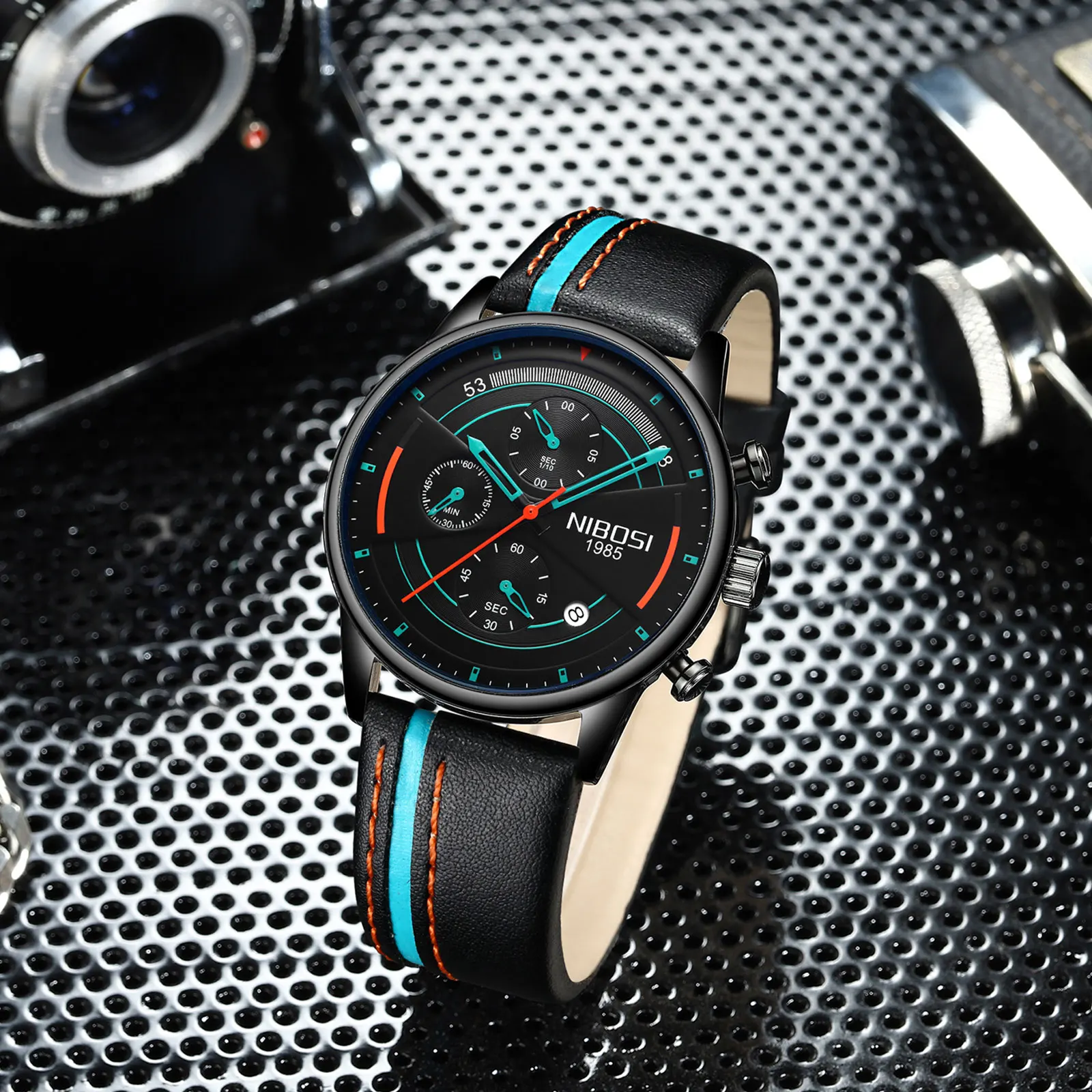 

NIBOSI Man Watches Stainless Chronograph Watches Mens Waterproof Clock Casual Sport Quartz Men Wrist Watch Relogio Masculino