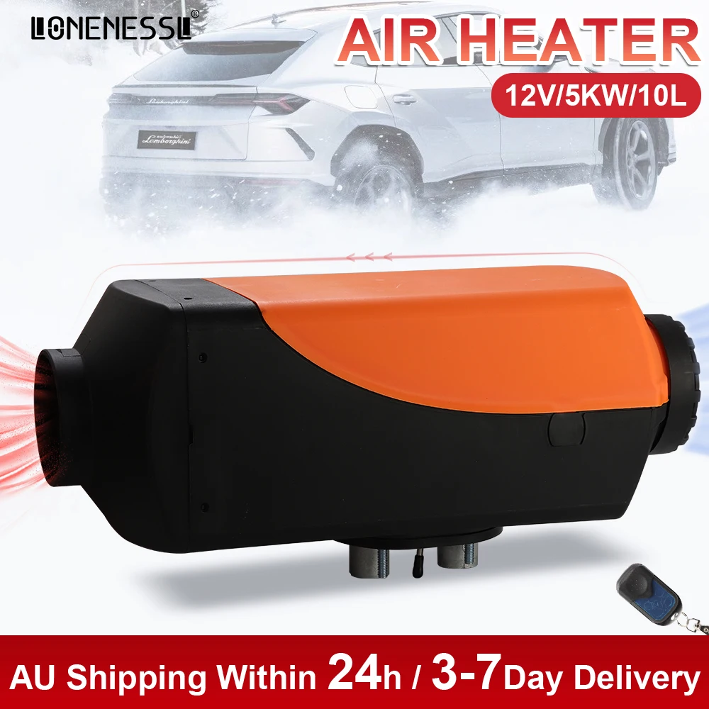 

LONENESSL Air Diesel Autonomous Heater LCD Display 5KW 12V Parking Heater Remote Control for RV Boats Trailer Truck Motorhome