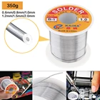 Проволока для пайки 6337, B-1, 350 г, с Оловянным мелким сердечником, 0,6-2,0 мм, 2% флюс, низкая температура плавления, сварочная проволока для электрического паяльника