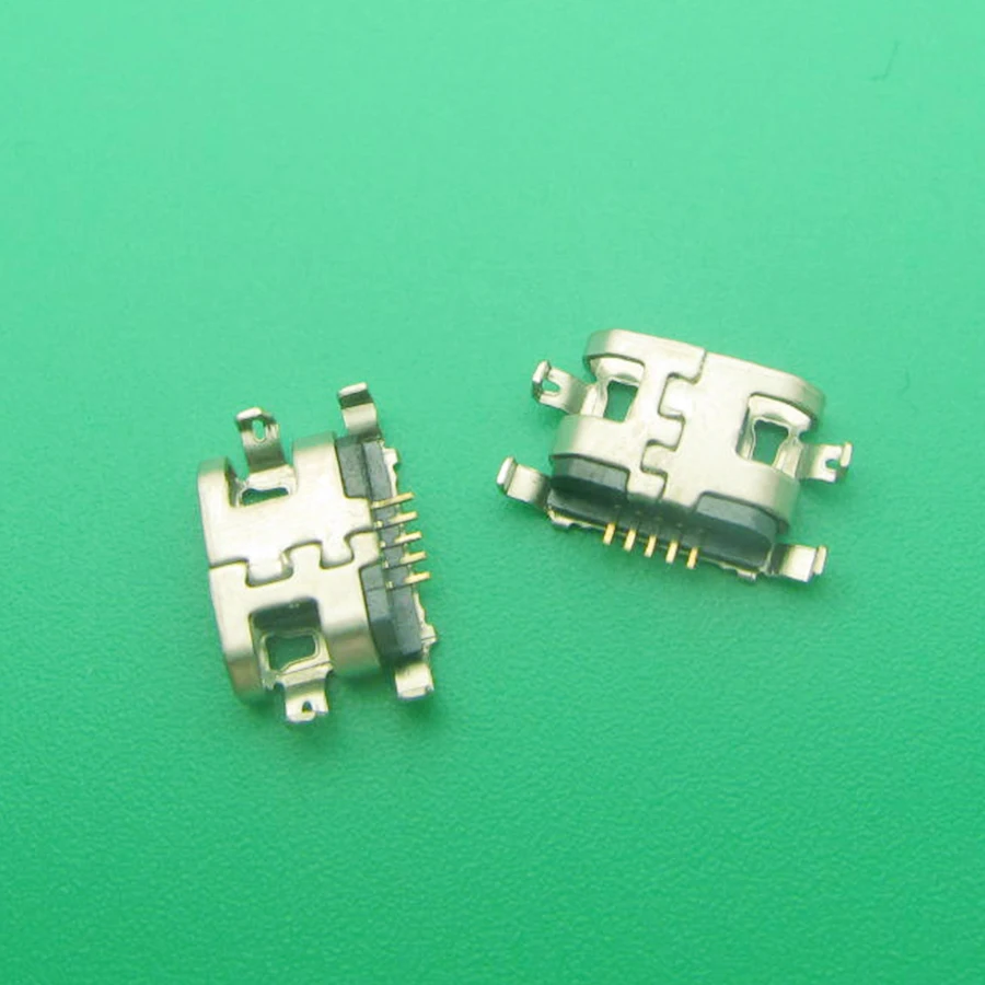 50 шт. мини разъем для подключения Micro USB к порту питания зарядной док станции Alcatel