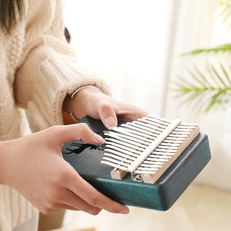 17 ключ калимба африканская твердая сосна красное дерево палец фортепиано Sanza Mbira