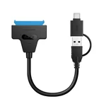 2 в 1 SATA III к USB 3,0 кабель Внешний жесткий диск USB C к серии ATA 22pin преобразователь жесткого диска UASP для 2,5 