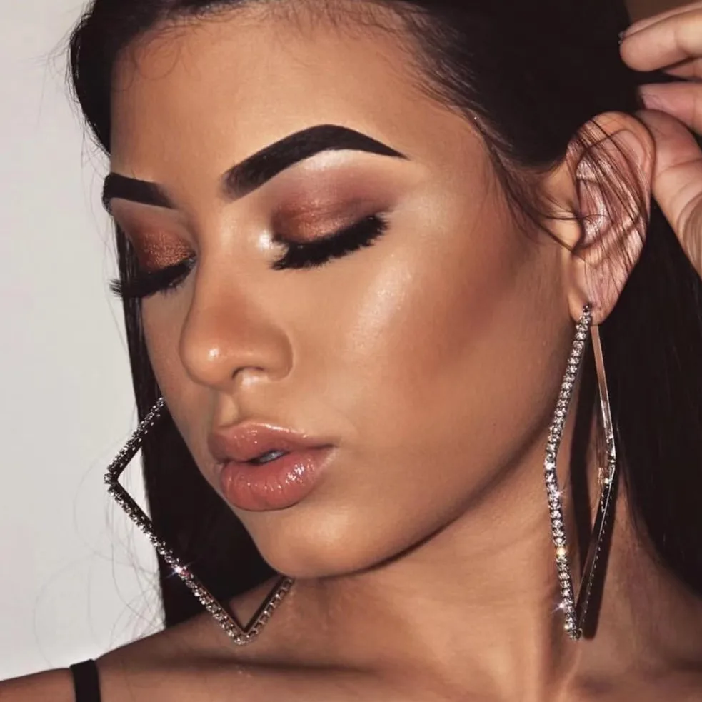 Модные квадратные большие серьги Стразы женские модные ювелирные изделия