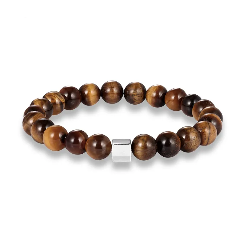 Квадратный Тибетский браслет из гематита Будды с шестью словами Женская чакра 8