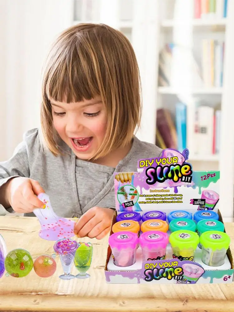 Горячая продажа слизи Сделай Сам консервированный набор шейкеры качалка порошок