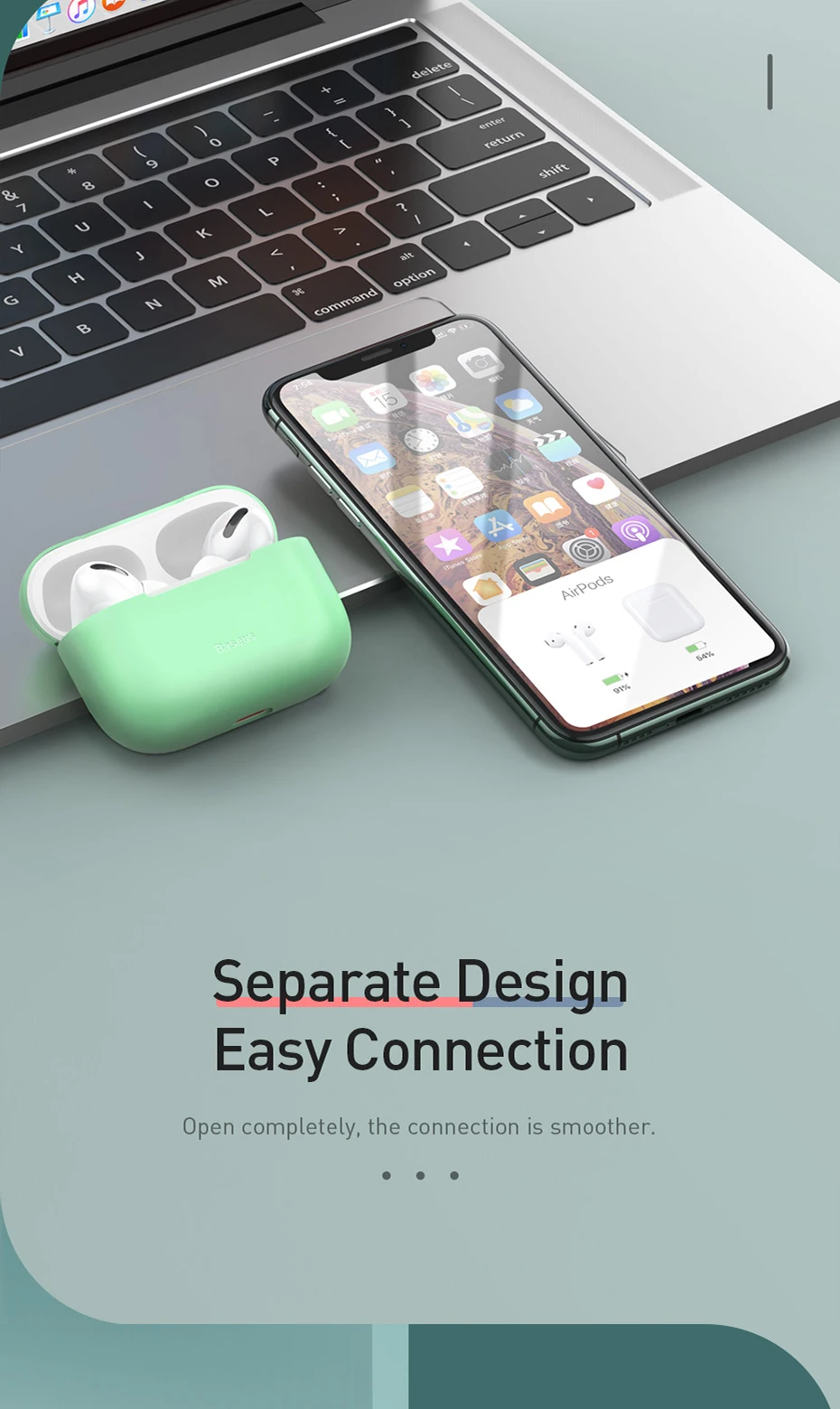 Baseus Роскошный чехол для Airpods Airpod Pro 3 2 1 силиконовый беспроводной защитный чехол для Apple Air Pods Pod 2 1 Pro Coque Fundas