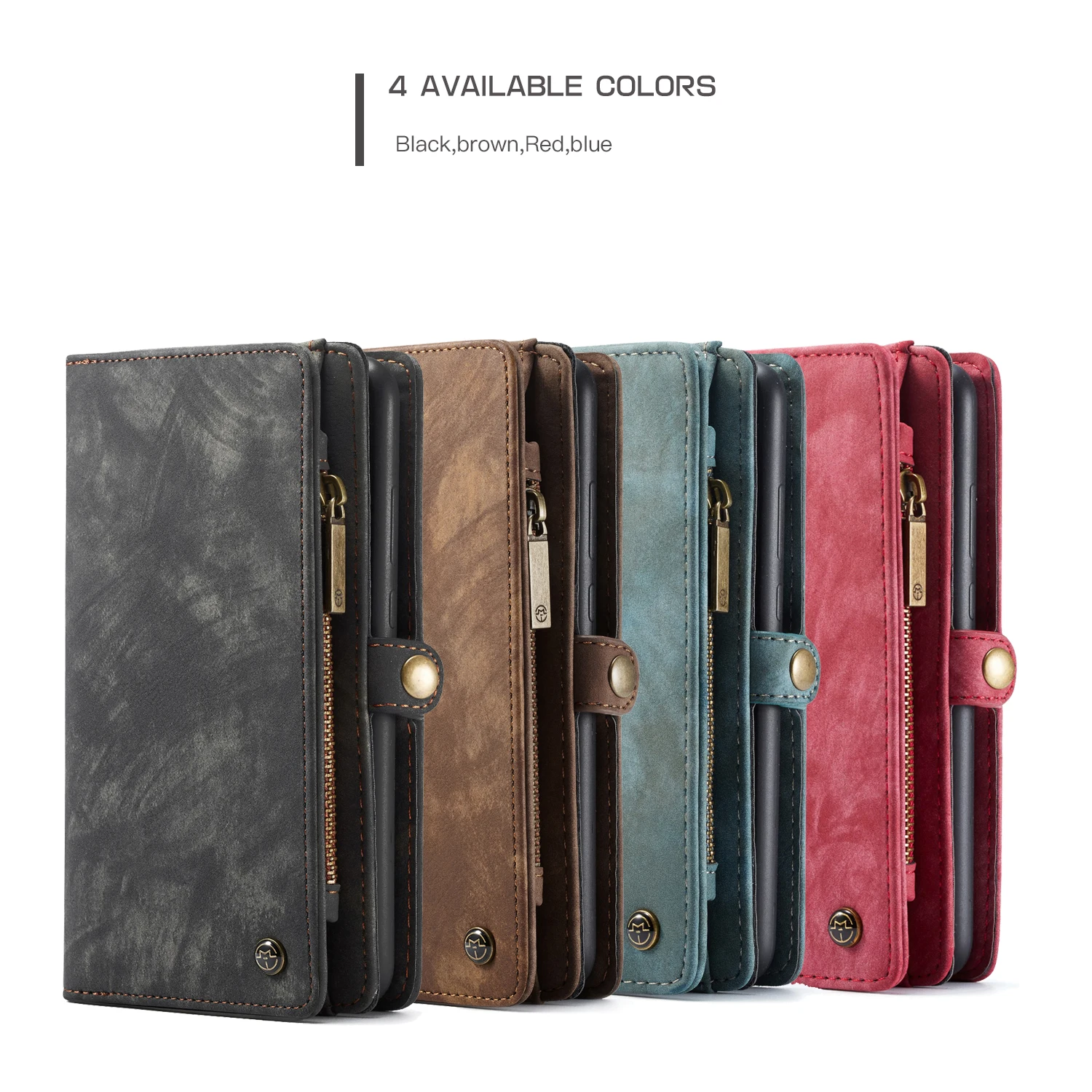 

Luxury Multifunction Flip Leather Case For Samsung S21 Ultra S21 Plus S20 FE A51 A71 A20E A21S Zipper Wallet Purse Phone Cover