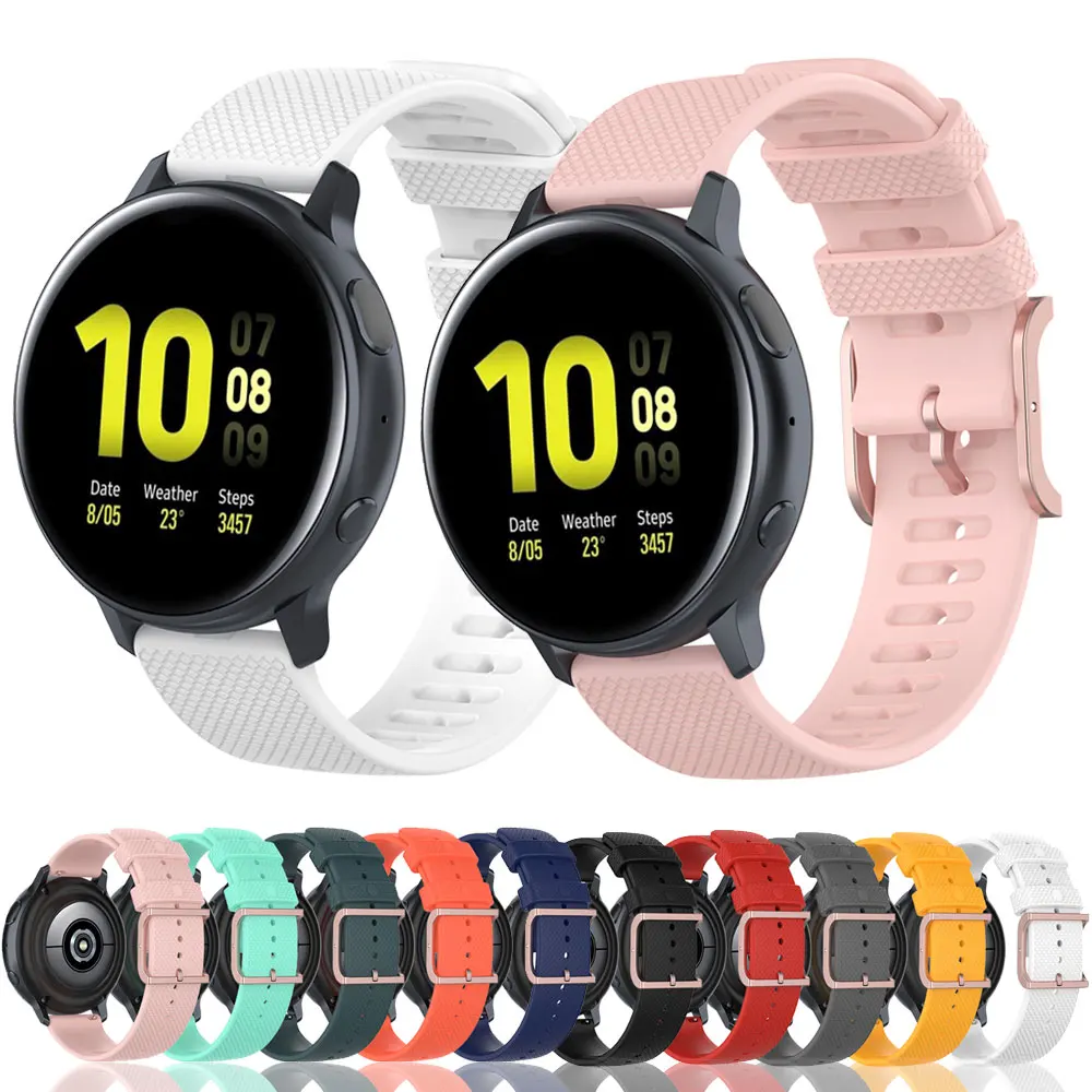 

20mm 22mm Replacement Band For Samsung Galaxy Watch 3 41mm Silicone Strap For Samsung Galaxy Watch Active 1/2 Galaxy Watchbands
