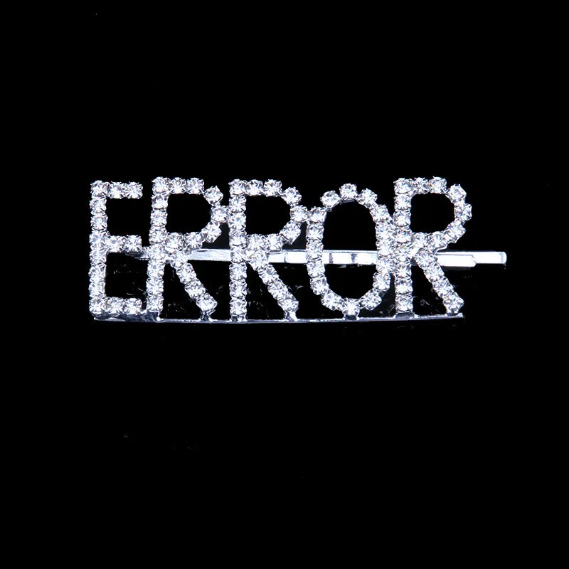 error 1 шт. японский Харадзюку буквы яркие буквы заколки для волос головные уборы для женщин заколки для волос для девочек заколка аксессуары для волос ювелирные изделия - Окраска металла: error