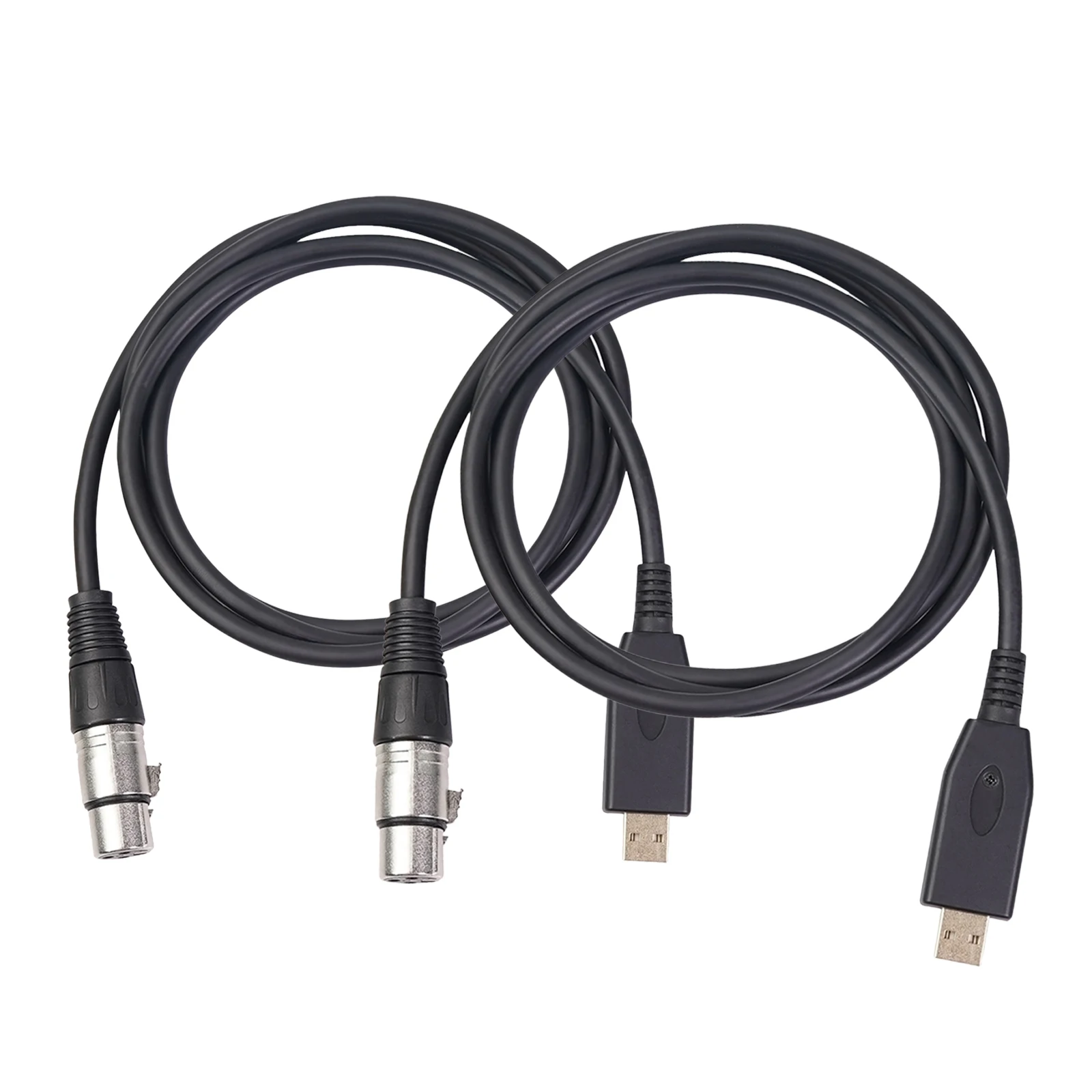

USB Male to XLR Female Mic Converter Cable Studio Audio Cable Connector Cords