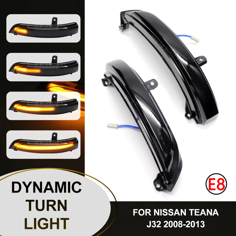 

For Nissan Teana J32 2008-2012 Maxima 2pcs Dynamic Turn Signal LED Side Mirror Direction Indicators Blinker Sequential Light