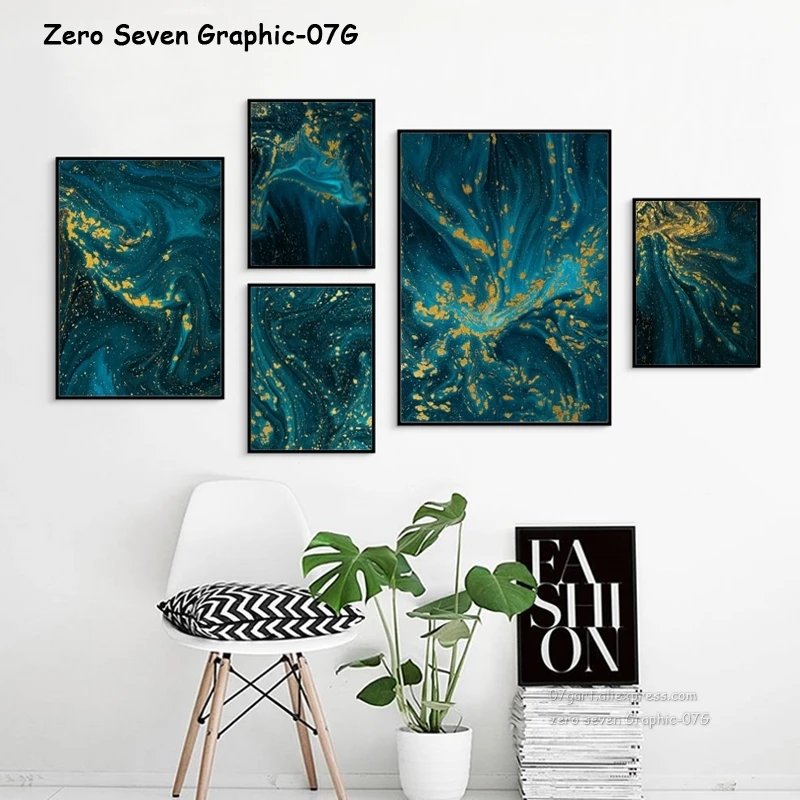 Абстрактная живопись жидкости завихрения Мрамор с порошок золотого блеска