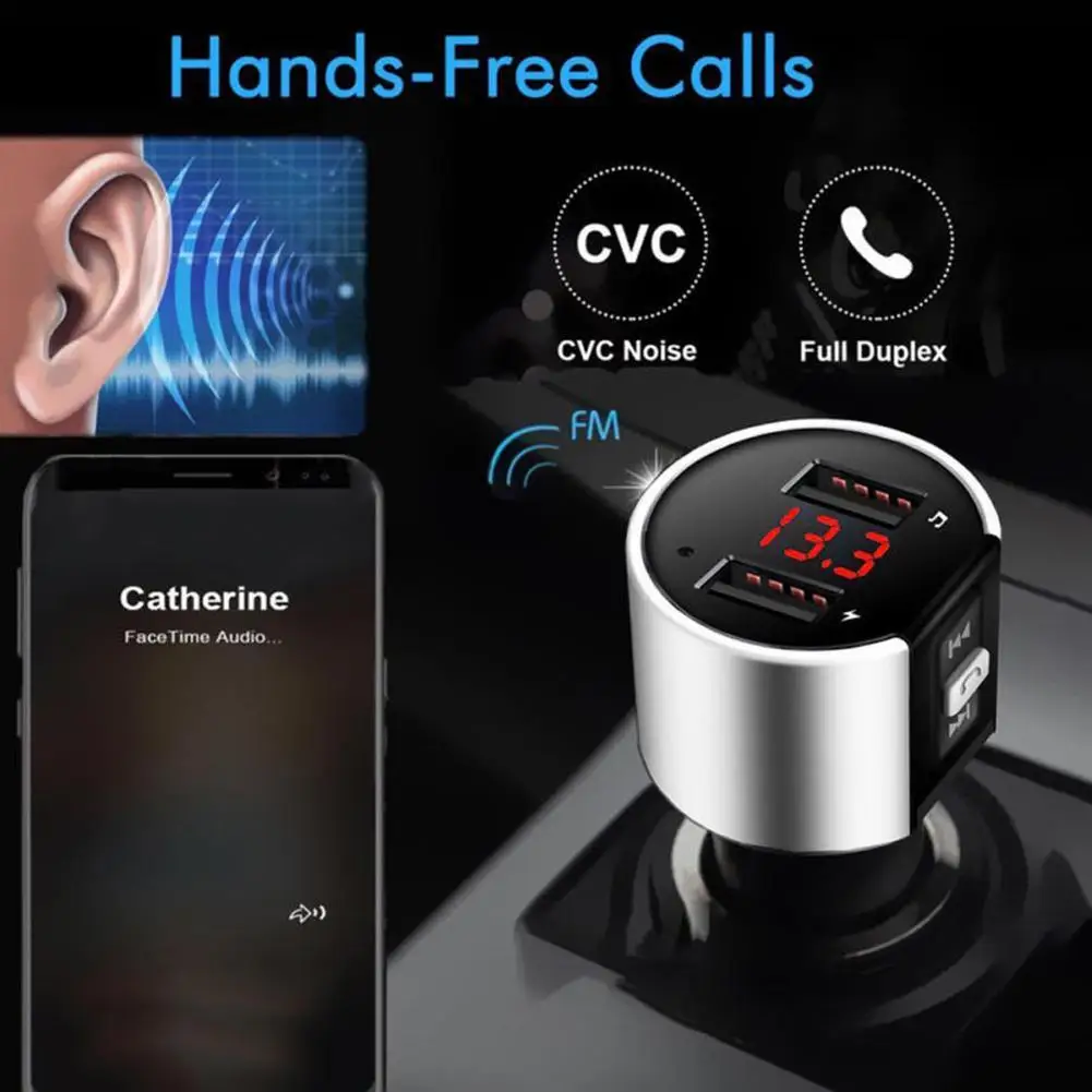 Автомобильный FM-трансмиттер Bluetooth 4 0 беспроводной аудиоприемник mp3-плеер