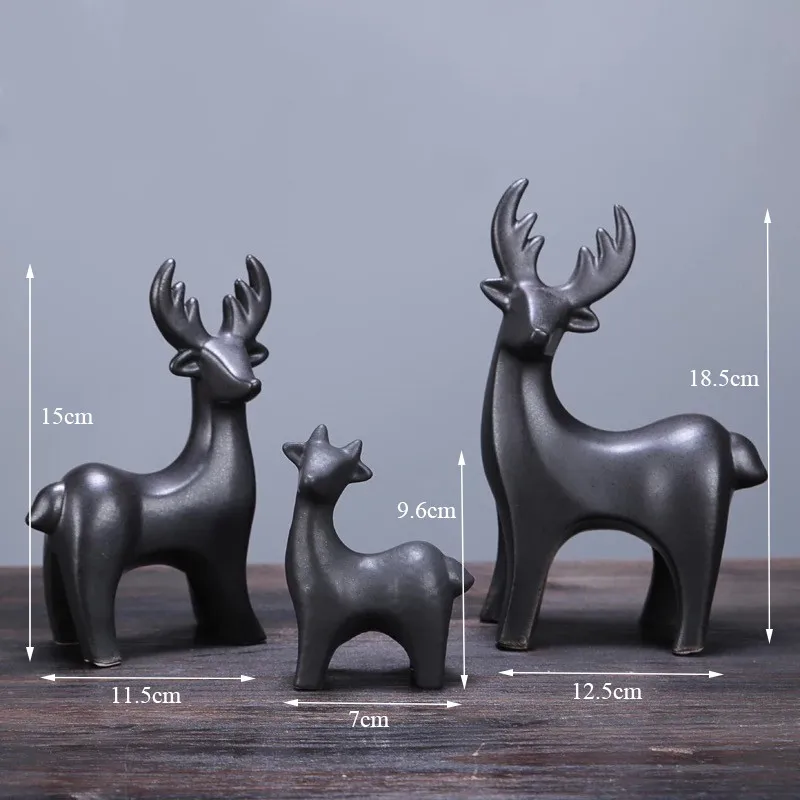 Керамический орнамент для пары оленей чайный домашний питомец нордический