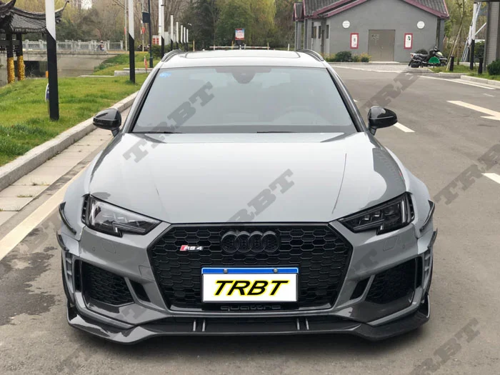 

Подходит для Trbt Audi Rs4 широкого тела, большое объемное углеродное волокно, передняя боковая юбка, колесо, бровь, задняя губа, хвост, верхнее кр...