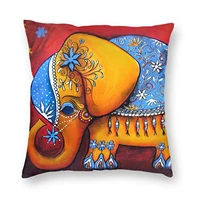 bohemias smallest elephant polyester modern hidden zipper pillow suitable for bed sofa living room car office 1818 inch