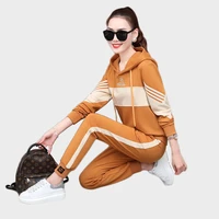 top selling product in 2020 top women clothing lady clothes set casual sporting suit female new hooded tracksuit 2 piece set 212