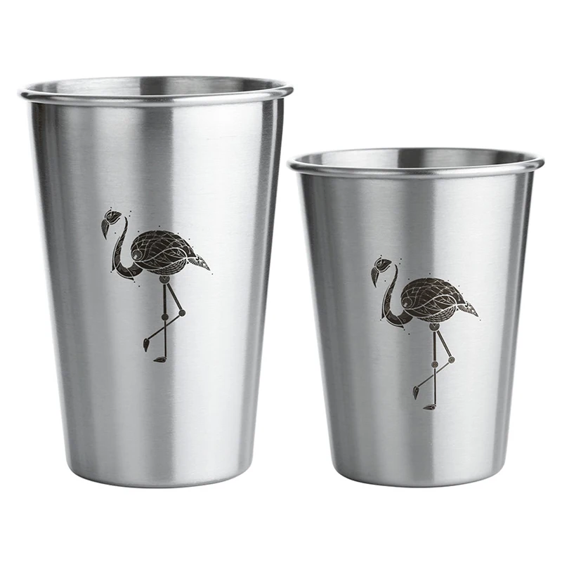 1 шт. чашка из нержавеющей стали пивная кружка с милым принтом животных