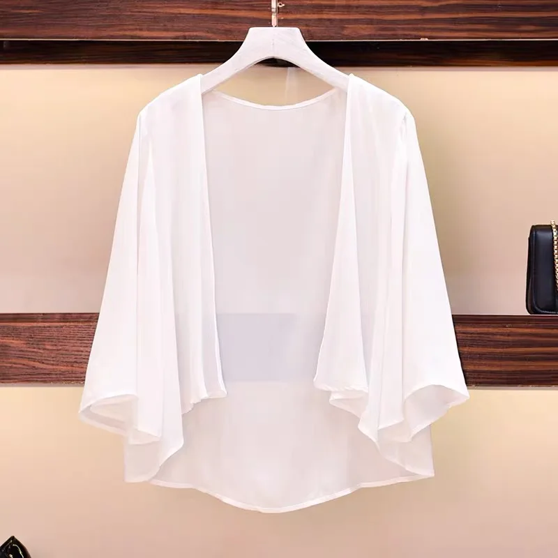 

Fashion Cardigan Women Summer Blouse Casual Long Sleeve Loose Blusas Femle Thin Tunic All-match Tops Cape Tide Chaqueta Mujer