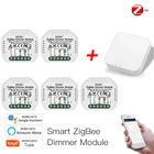 Мини-модуль переключателя света Moes, сделай сам, Tuya ZigBee Smart, 1 клавиша, диммер, требуется концентратор, приложение Smart Life, Alexa Google Home, голосовое управление
