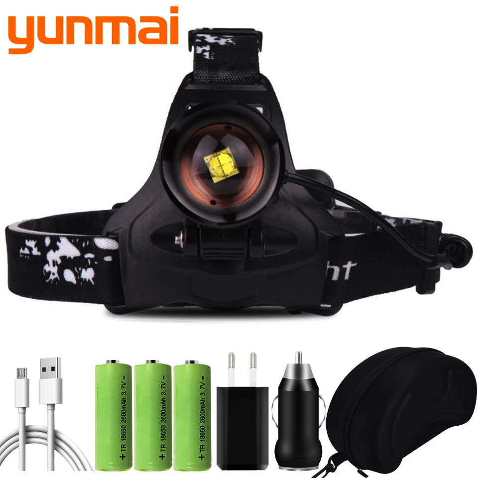 

z14XHP70.2 Led Headlamp Headlight Litwod Waterproof Power Bank Zoom 3pcs USB Rechargeable 18650 Battery Head Flashlight Lamp 30W