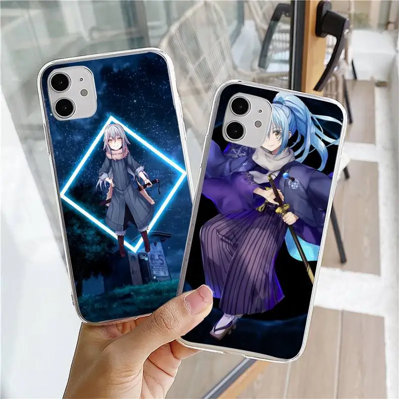 

Rimuru Tempest Anime Silicone Phone Case For iphone 5s 6 7 8 11 12 plus xsmax xr pro mini se Transparent Cover Fundas Coque
