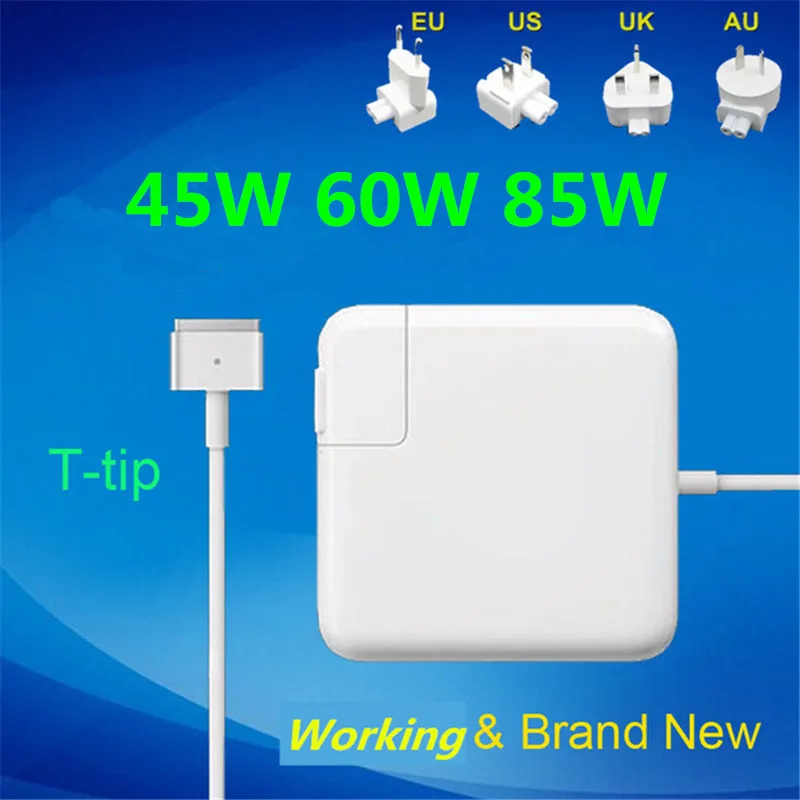 

100% Work Replacement 45W 60W 85W Mag2 T-Tip Notebook Laptop Power Adapter Charger For Macbook Air Pro 11''13''15''17'' Retina