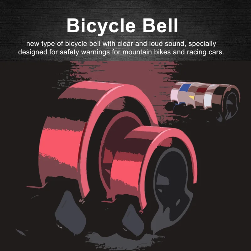 

K07 Colorfull Bicycle Bell Sound Alarm for Safety Cycling Mountain Bike Horn Handlebar Aluminum Alloy Bicycle Bell Accessories