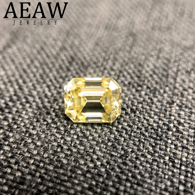 Different Shape 1.0ct 2.0ct 3.0ct Yellow Color Moissanite Loose Stone VVS Excellent Cut Grade Test Positive Lab Diamond