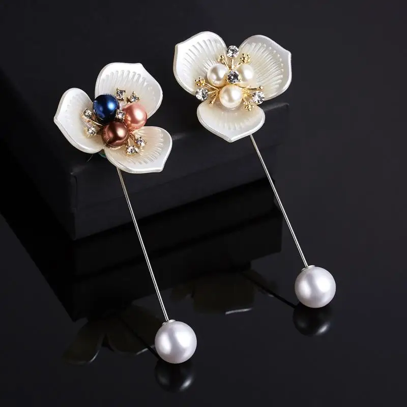 2018 модная новая брошь для Свитера Цветок розы корсаж Камелия длинная игла