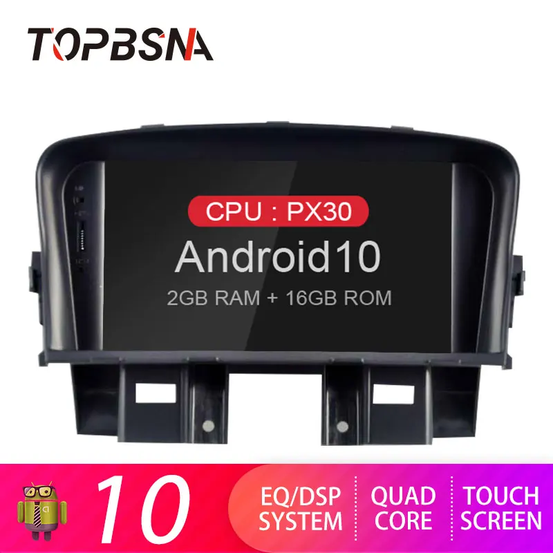 Автомобильный DVD плеер TOPBSNA на Android 10 для Chevrolet CRUZE 2008 2012 мультимедийная система с GPS