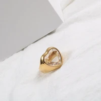 stainless steel punk irregular design zircon temperament ring gift for womens wedding boho accessories 2021 trends jewellery