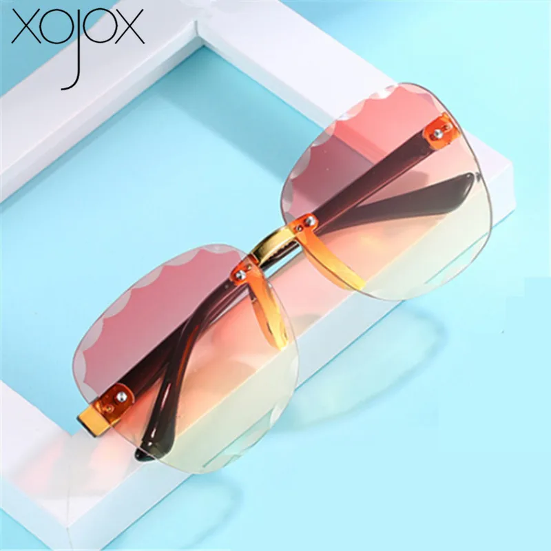 

XojoX Oversized Kids Sunglasses Fashion Girls Boys Rimless Sun Glasses UV400 Children Eyeglasses Baby Gradient Goggles Eyewear