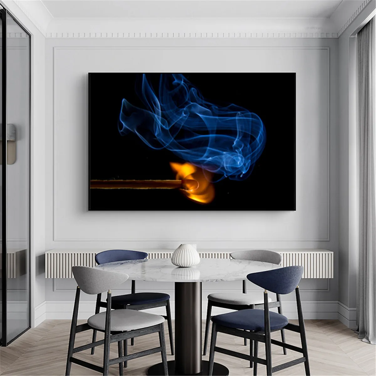 Модульные картины загадочного темного огня плакат пламя Hd Печать на холсте